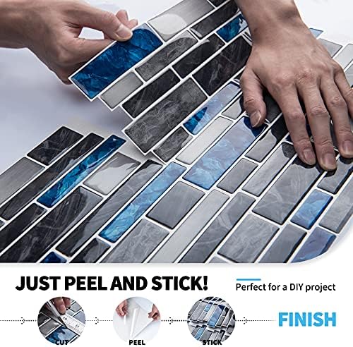Art3d Marble Tile Peel and Stick Backsplash, 12 x 12 Inch - Image 6