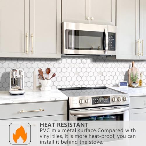STICKGOO Hexagon Peel and Stick Backsplash Tile, Stick on Backsplash - Image 3