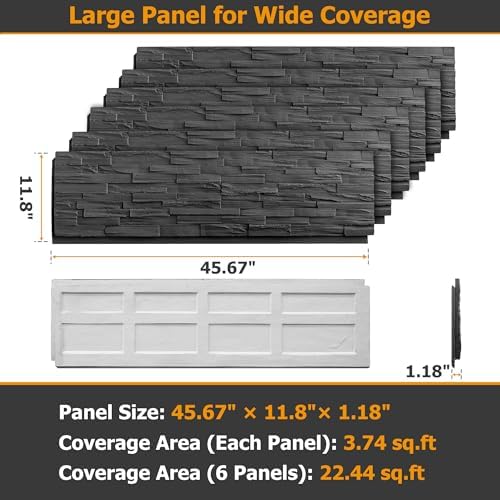 ROOMTEC 6-Packs Faux Stone Wall Covering Panels - Image 2