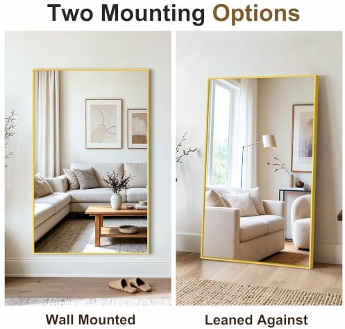 Bathroom Vanity Mirror for Over Sink, 48x30 Inch Matte Gold Mirror - Image 2