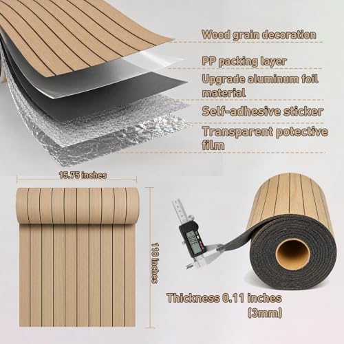 Peel and Stick PVC Slat Wall Panel, 3D Faux Oak, 15.8" x 118" - Image 3