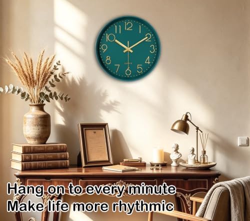 Modern Silent Wall Clock, 14 Inch Wall Clocks Battery Operated - Image 2