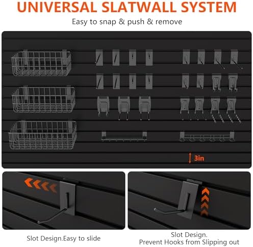 Slat Wall Paneling 4 x 4 ft, Garage Storage & Organization System - Image 5