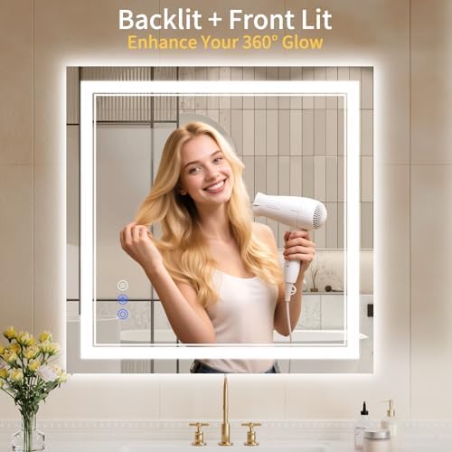 32"x32" LED Bathroom Mirror - Image 2