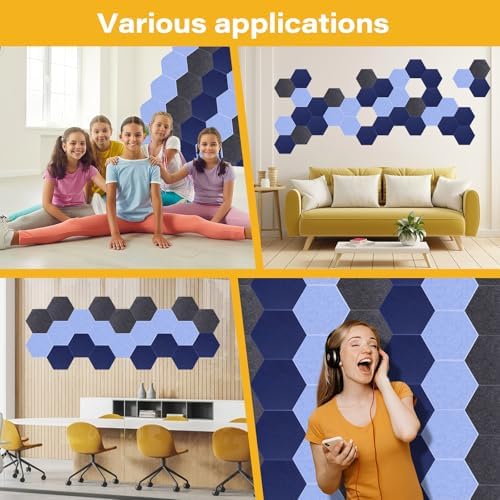 Acoustic Panels, Magrowill 12-Pack Soundproof Wall Panels 12 X 10 X 0.4 Inches - Image 5