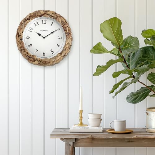 Presentime Farmhouse Series, Rustic Woven Clock - Image 4