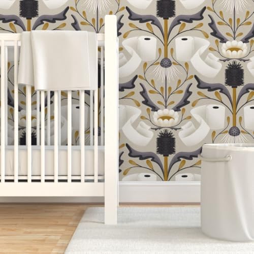 Spoonflower Abstract Bathroom Peel and Stick Wallpaper - Image 6