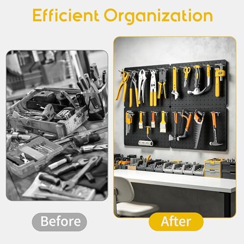 Pegboard Organizer Kit, 4 Pack 14.76x10.82 in Metal Panels - Image 5