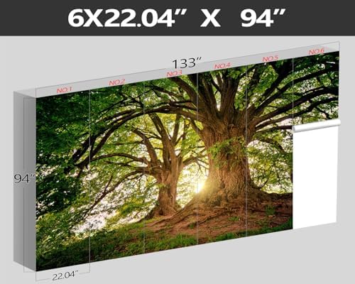 XMPMBM-Sunshine Forest backsplash Decorative Wallpaper Large Tree Bedroom - Image 4