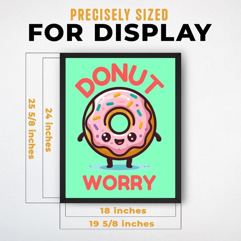 InkFlow Posters Donut Worry Canvas Poster - Image 3
