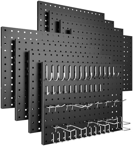 Spampur Peg Board, 8 Pack Metal Pegboard Panels by Spampur