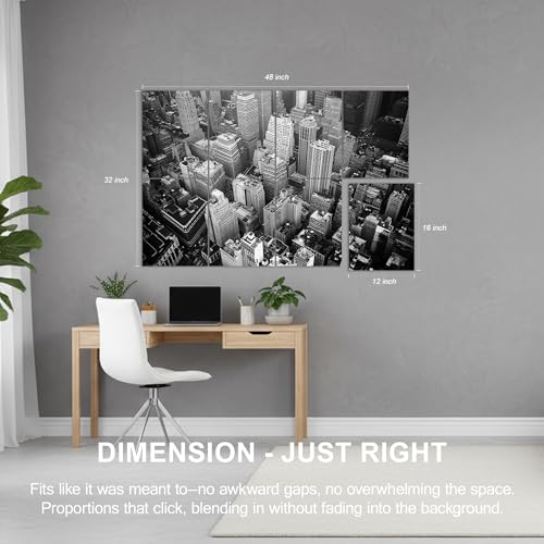 Mollywell Art Acoustic Panels, 48x32 in, City Skyline - Image 4