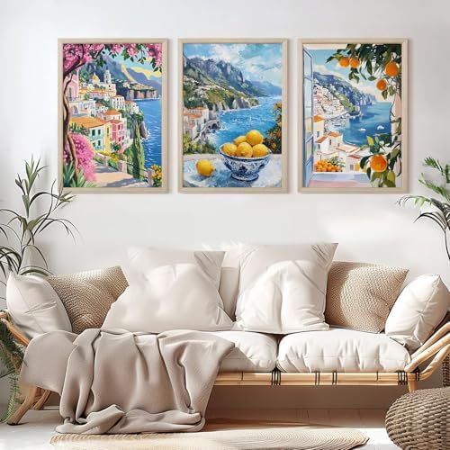 Italy Amalfi Coast Wall Art Posters Italian Travel City Canvas Wall Decor Italy - Image 3