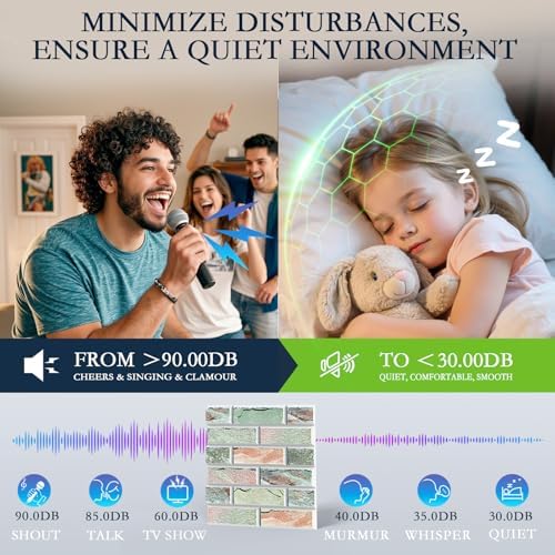 ArtVivid 12Pack Acoustic Panels, Brick Pattern Sound Proof Panels - Image 4