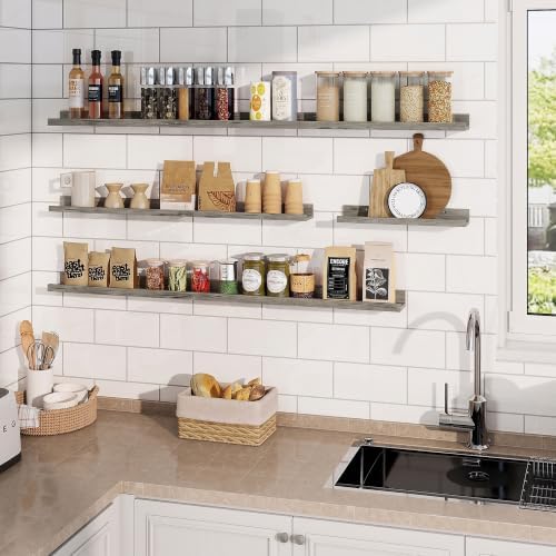 Picture Ledge Shelf, 28 inch Floating Shelves Set of 2 - Image 2