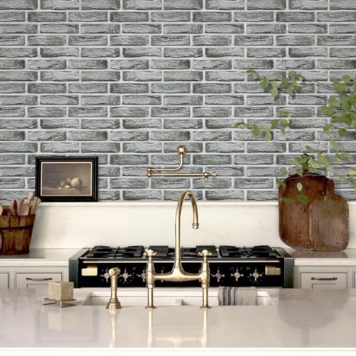COMSTICKC 3D Faux Brick Wall Panels Peel and Stick Decorative Tiles Sticker - Image 3