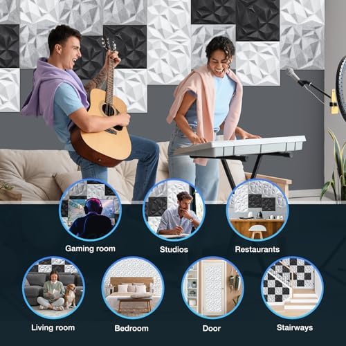 Acoustic 3D Wall Panels, 24 Pack Sound Proof Felt Panels - Image 6