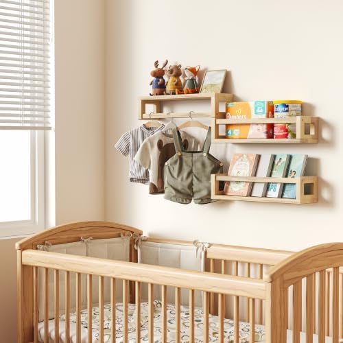 3Pack Solid Wood Floating Shelves - Image 3