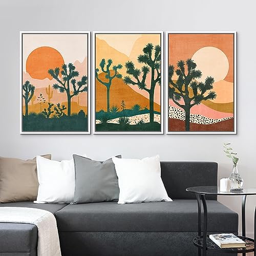 MUDECOR Framed Canvas Print Wall Art Boho Prints Wall Art, Joshua Tree Art - Image 3