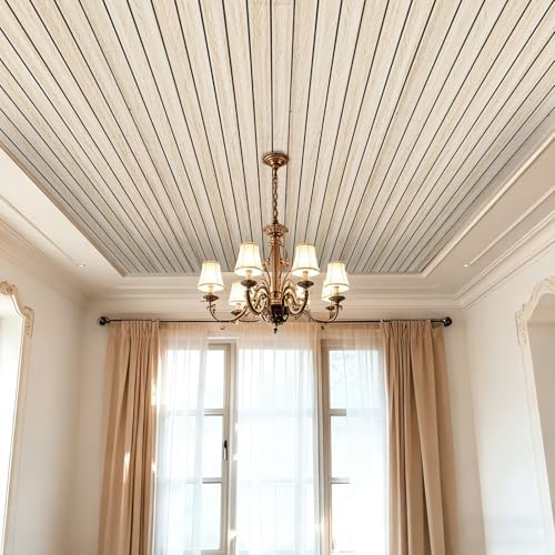 3D Peel and Stick Wall Panels PVC Grille Slat 394"x15.8" Self-Adhesive Wall - Image 6