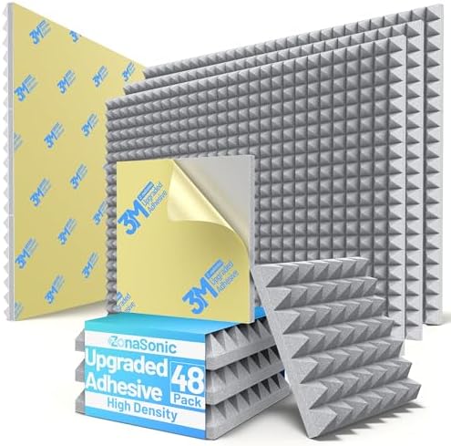 48 Pack Sound Proof Foam Panels by Unknown