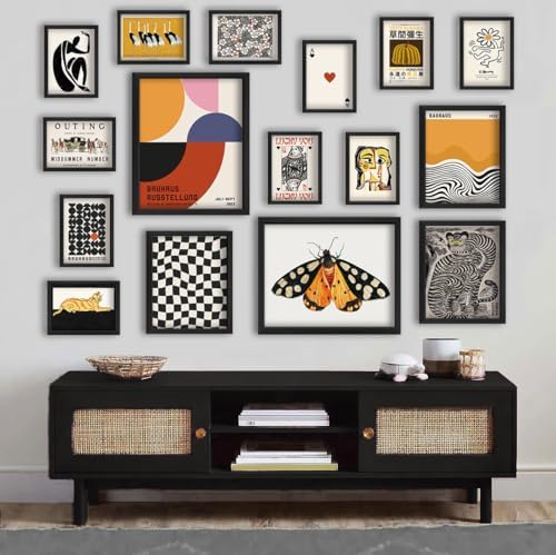 ANERZA 16 PCS Wall Art Unframed Eclectic Wall Art Decor, Modern Maximalist Wall - Image 5