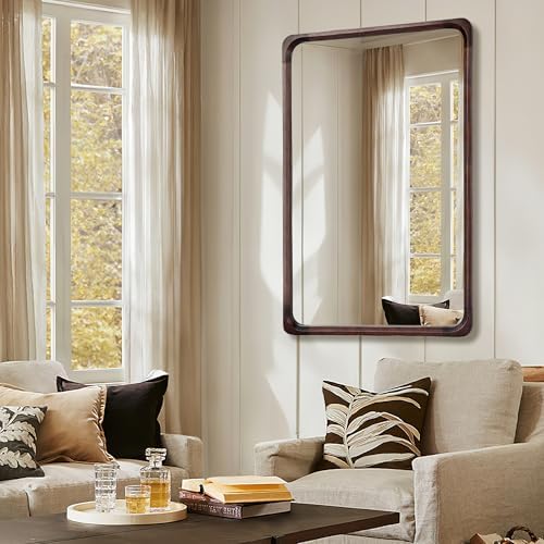 Tanmicoshomy 30 x 48 Inch Wood Rustic Large Bathroom Vanity Mirror - Image 7