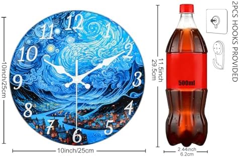 Silent Glass Wall Clock Non Ticking - Image 3
