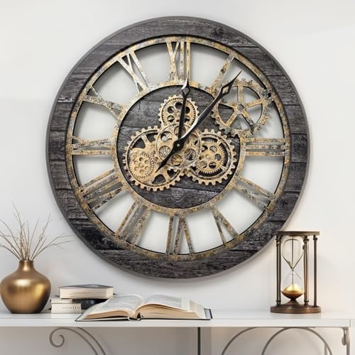 ImprovingLife The Original Real Moving Gear Wall Clock Vintage Industrial - Image 4