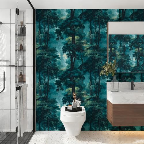Misty Forest Landscape Peel and Stick Wallpaper Self Adhesive 17.72" x 236.21'' - Image 3