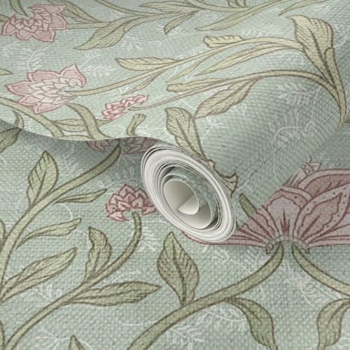 Spoonflower William Morris Pink Peel and Stick Wallpaper - Image 2