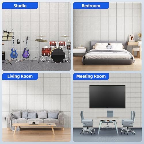 20 Pack Acoustic Panels with Self Adhesive Sound Proof Foam Panels - Image 5