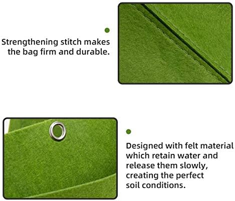 Hanging Planting Grow Bags, 9 Pockets Hanging Vertical Wall Planter Wall - Image 5