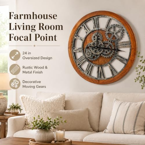 The B-Style Large Wall Clock, 24 inch - Image 5