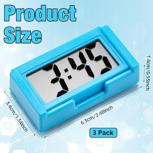 Frienda 3 Pieces Mini Small Digital Clock Stick On - Image 2
