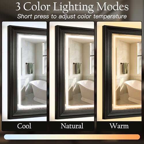 ROLOVE 24x35 Inch Antique Rectangle Wall Mirror - Image 5