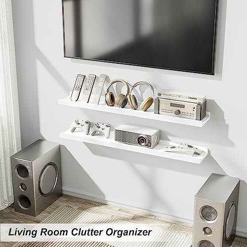 Love-KANKEI 36" Long White Floating Shelves - Image 4