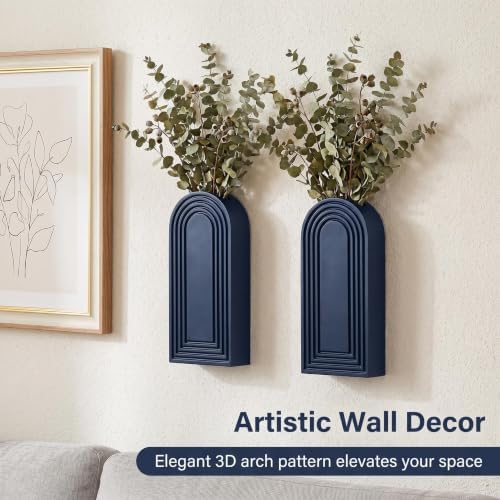 Dnnnii 2 Pack Wooden Wall Vase Set - Image 5
