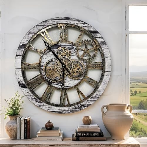 ImprovingLife The Original Real Moving Gear Wall Clock Vintage Industrial - Image 3