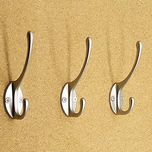 IBosins 10 Pack Silvery Double Coat Hooks Utility Hooks - Image 5