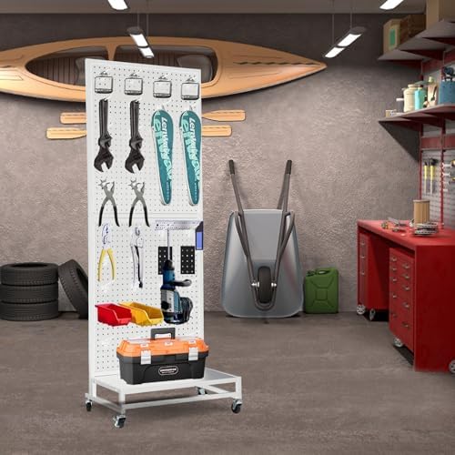 Eastern Tree Metal Pegboard Display Stand 2'x 5'with Base Plate, Pegboard - Image 7