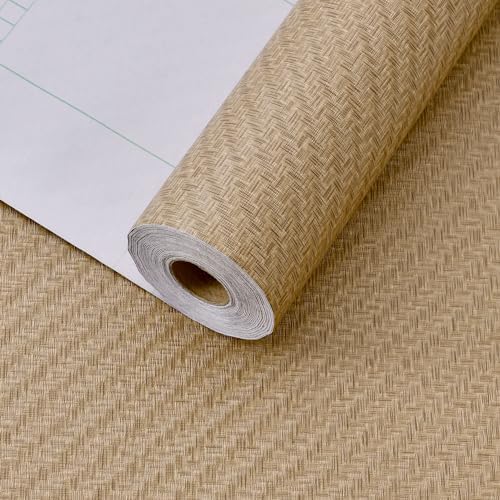 Haimin Fabric Wallpaper Textured Contact Paper Grasscloth Peel and Stick by HaiminHomeDecorWallpaper
