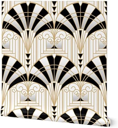 Spoonflower 20s Architecture Peel and Stick Removable Wallpaper by Spoonflower