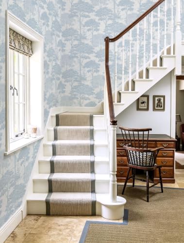 Ismoon Blue Peel Stick Wallpaper Forest Mural Toile Stick on Wallpaper - Image 4
