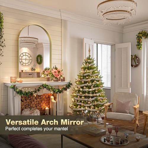 Brightify Arched Mirror, Arched Wall Mirror, 24 x 40 Inch Gold Arch Mirror - Image 3