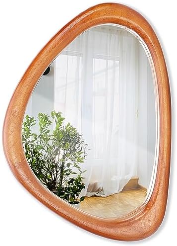 Irregular Wall Mirror, 15*10in Asymmetrical Wood Mirrors, Small Wall Mirror by Givetheroomuniquebeauty%EF%BC%81