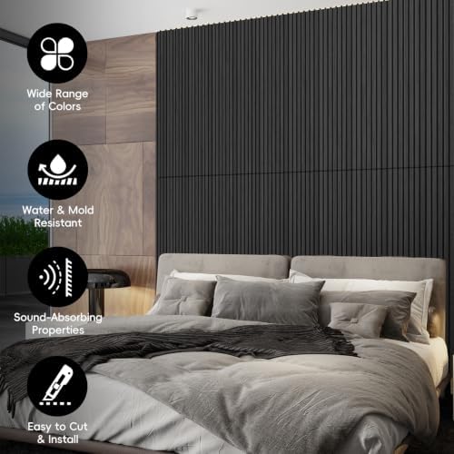RITOLLO 6-Pack Wood Slat Wall Panels, 46.5 Sq Ft Coverage - Image 3