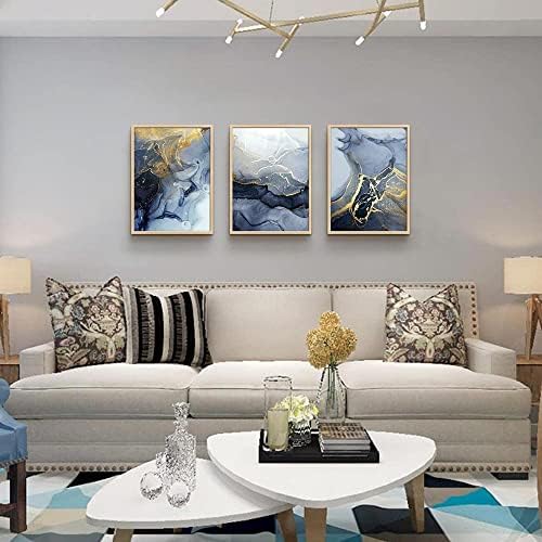 Framed Wall Art for Living Room Abstract Wall Decor for Bedroom Abstract Ink - Image 3