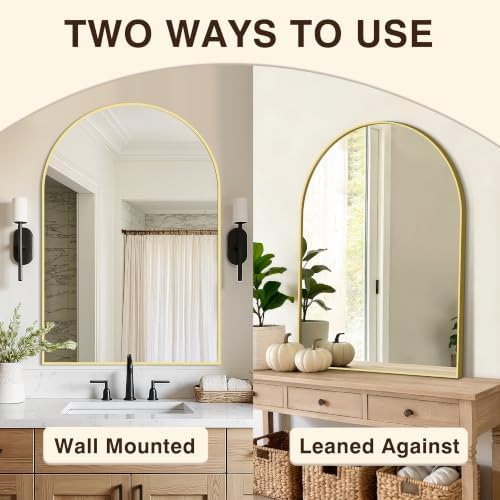 Arched Bathroom Vanity Mirror for Over Sink, 2 Pack 38”x26” - Image 6