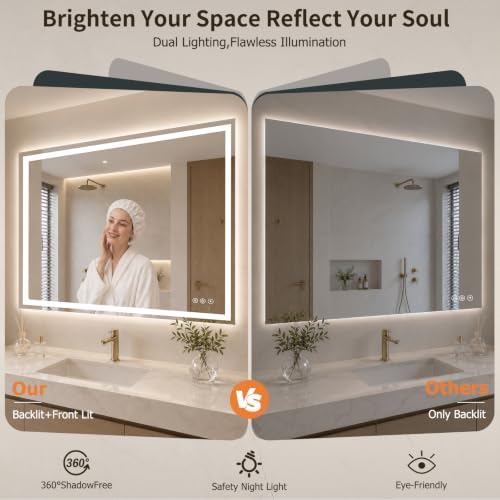 28"x48" LED Bathroom Mirror - Image 3
